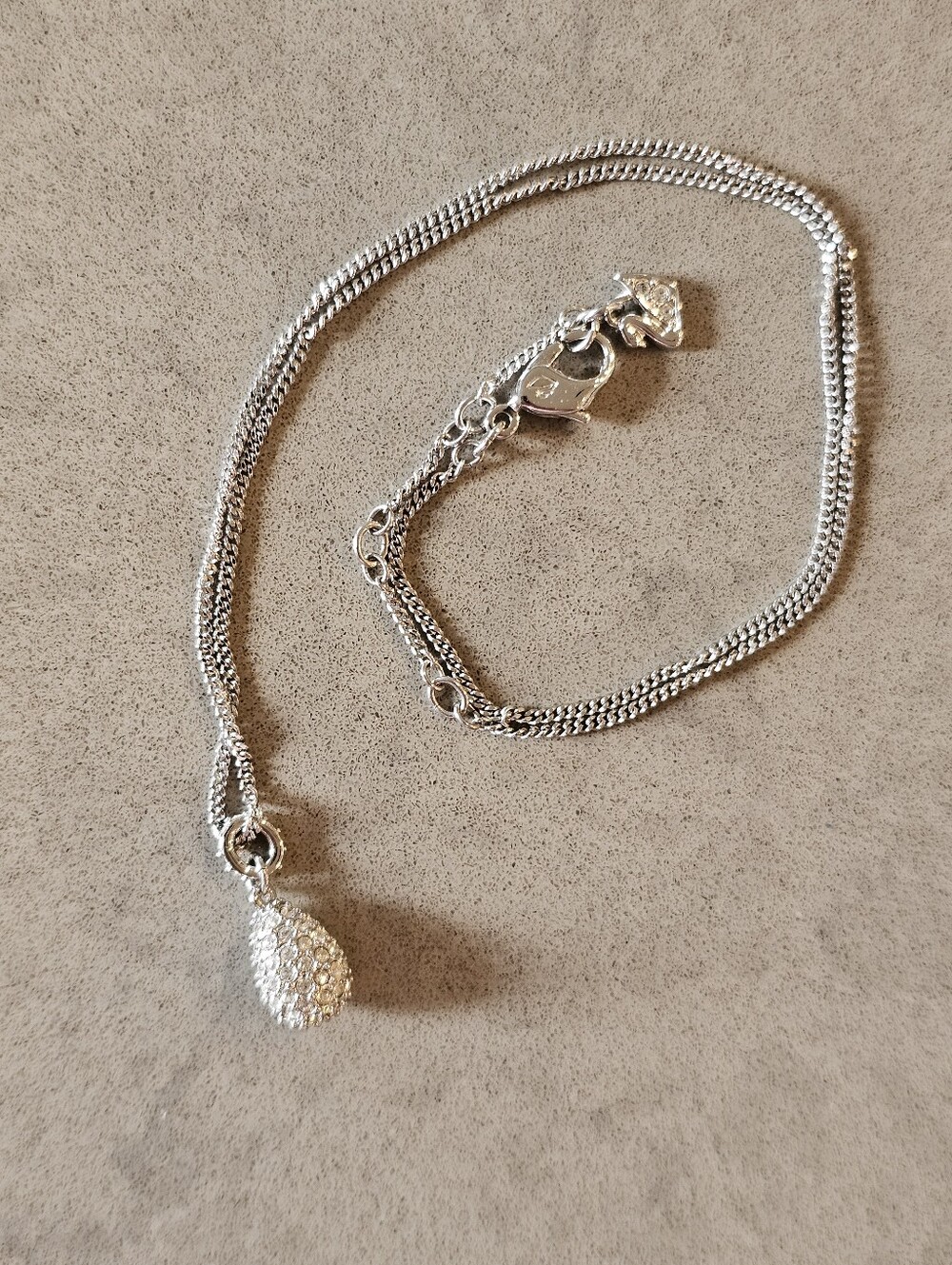 Swarovski‎ Heloise Teardrop Pavé Crystal Pendant Necklace